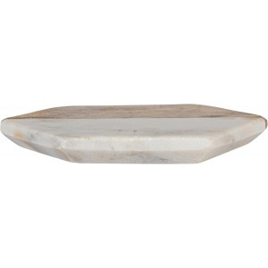 Creative Co-op Marble & Mango Wood Hexagon Coasters (Set of 4 Pieces)