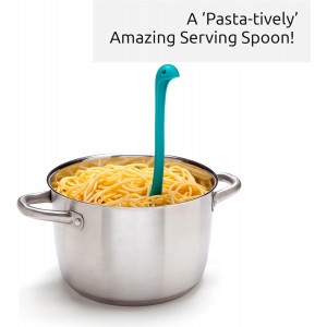 OTOTO Papa Nessie Pasta Server, Spaghetti Spoon - Food Grade & BPA Free Pasta Spoon Server - Dishwasher Safe & Heat Resistant Spaghetti Server, Pasta Fork 11.22x3.35x2.17 in