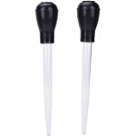 2 Pcs 11-Inch Turkey Baster with Silicone Bulb, Clear, Ideal for Roasting Juices, Butter Drippings, Glazes