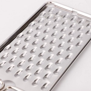 uxcell Plastic Handle Home Restaurant Vegetable Cheese Grater Zester Slicer Silver Tone