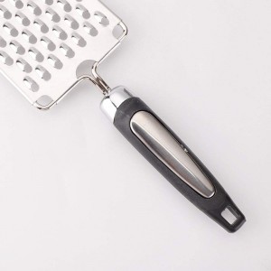 uxcell Plastic Handle Home Restaurant Vegetable Cheese Grater Zester Slicer Silver Tone