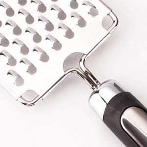 uxcell Plastic Handle Home Restaurant Vegetable Cheese Grater Zester Slicer Silver Tone