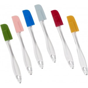 Evelots Set of 6 Mini Silicone Spatulas ...