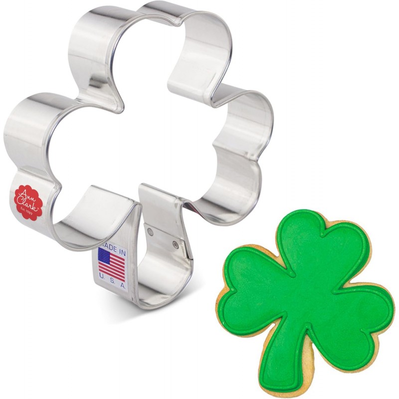 Ann Clark St. Patrick’s Day Shamrock Cookie Cutter, 3-3/4” Made in USA