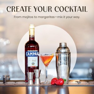 Mixology & Craft 16-Piece Stainless Steel Cocktail Shaker Set, 24 oz Cobbler Martini Shaker, Mixology Bartender Kit with Strainer, Travel Cocktail Kit in Gift-Ready Tube, Bartending Bar Kit Tools