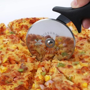 MSY BIGSUNNY Pro Pizza Cutter, Stainless Steel Pizza Cutter Wheel, with Super Sharp Pizza Slicer Dia 4-inch(10cm), Dishwasher Safe