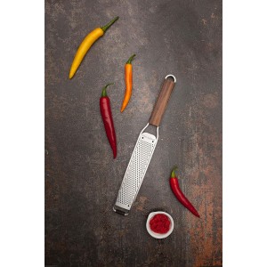 Microplane Master Series Wood Handle Stainless Steel Zester Grater