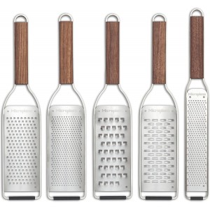 Microplane Master Series Wood Handle Stainless Steel Zester Grater