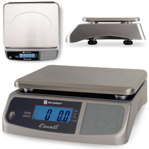 San Jamar Escali Promzr M-Series Digital Scale with Display Hold for Kitchens and Restaurants, Metal, 33 Pound, Silver