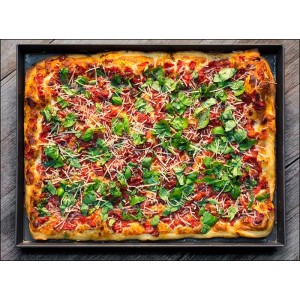 Lloyd Pans Kitchenware Grandma Style Pizza Pan 16 Inch by 12 Inch by 1 Inch - PSTK