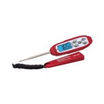 Taylor Digital Instant Read Meat Thermometer for GLP-1 High Protein Meal Prep – Waterproof Kitchen Probe for Chicken, Steak, Lean Cuts, Grill, BBQ – Fast Temperature Check, Blue Backlight Display, Red