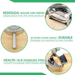 Best Utensils Stainless Steel Ravioli Mold Pierogi Dumpling Maker Wrapper Pastry Dough Cutter Kitchen Accessories (L: 4.5 inch)