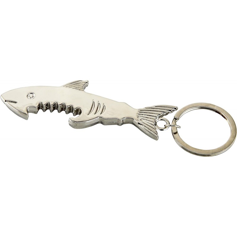SWATOM Shark Keychain Zinc Alloy Bottle Opener Beer Opener Tool Key Tag Chain Ring Accessories