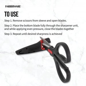 Farberware Self-Sharpening Stainless Steel All-Purpose Shears with Edgekeeper Sleeve