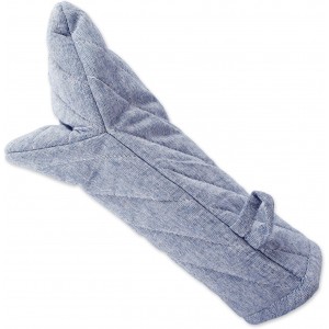 DII 100% Cotton Solid Chambray Kitchen Set, Oven Mitts, Blue, 2 Piece