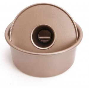 CANDeal 8 inch Angel Food Cake Pan,Fluted Cake Pan,Carbon Steel Non-stick Round Cake Pan, Removable Base