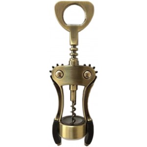 Wisdom Wing Corkscrew Wine and Bottle Opener for cork and cap antique bronze color