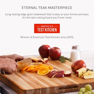 Cutting Board - Large (L) Wood Cutting Board with Juice Groove - Holiday Gift Ideas for Men and Women - Gift-Ready, Reversible, Edge Grain Wood, Knife Friendly - FSC Certified