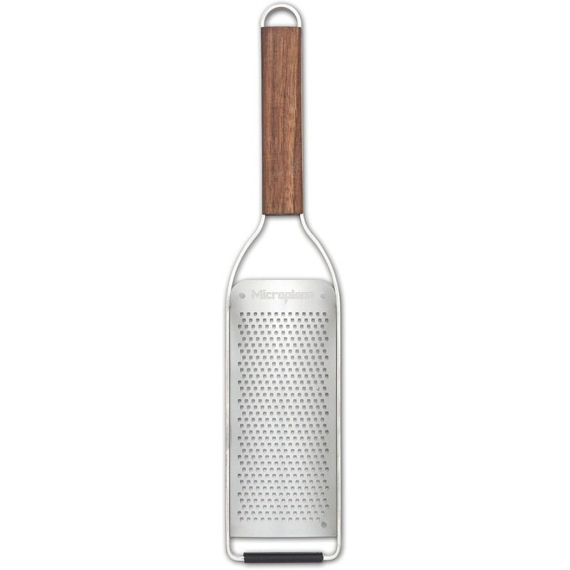 Microplane Master Series Wood Handle Stainless Steel Frame Fine Blade Cheese Grater