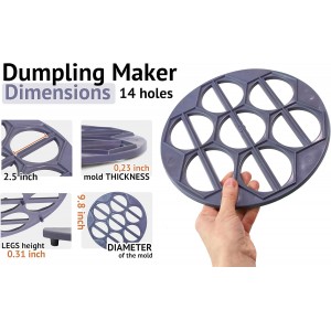 PetriStor Dumpling Maker – Vareniki and Dumpling Mold - Russian Ukraine Vareniki Pelmeni Ravioli Plastic Mold - Dumplings Ravioli Vareniki Maker Machine –Vareniki Ravioli Pierogi