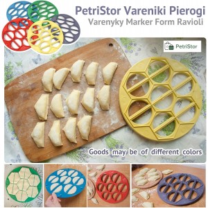 PetriStor Dumpling Maker – Vareniki and Dumpling Mold - Russian Ukraine Vareniki Pelmeni Ravioli Plastic Mold - Dumplings Ravioli Vareniki Maker Machine –Vareniki Ravioli Pierogi