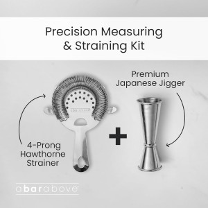 A Bar Above Hawthorne Strainer for Cocktails, Bar Strainer Cocktail, with High-Density Spring, Mirrored Stainless Steel Finish, Drink Strainer, Cocktail Strainer, for Boston Shakers and Mixing Glasses