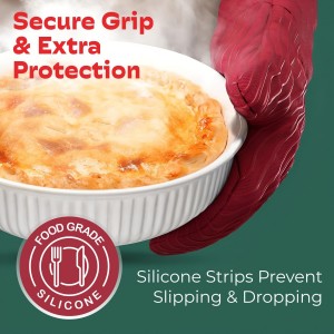 Big Red House - Silicone Oven Mitts - Red Set of 2-12.5