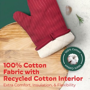 Big Red House - Silicone Oven Mitts - Red Set of 2-12.5