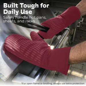 Big Red House - Silicone Oven Mitts - Red Set of 2-12.5