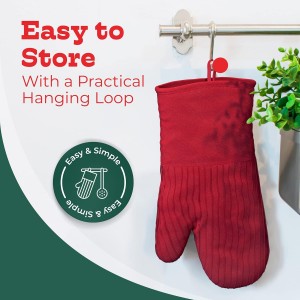 Big Red House - Silicone Oven Mitts - Red Set of 2-12.5