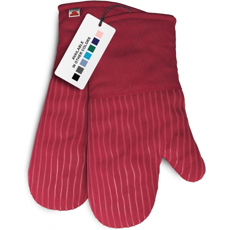Big Red House - Silicone Oven Mitts - Red Set of 2-12.5