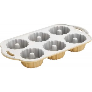 Nordic Ware Anniversary Bundtlette Pan, One Size, Gold