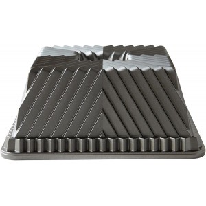 Nordic Ware Bundt Squared Pan, 10 Cup, Graphite