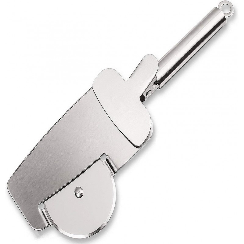 Pizza Cutter Wheel 4 in 1 design, Super Sharp Slicer, very easy to Cut & Serve, all Stainless Steel, Dishwasher safe