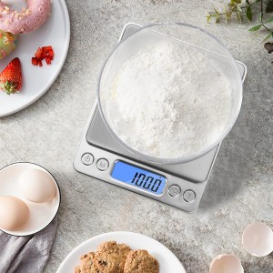 Toprime Digital Gram Scale 500g 0.01g Food Scale High Precision Kitchen Scale Multifunctional Stainless Steel Pocket Scale with Back-Lit LCD Display Tare PCS Features Silver