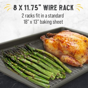 Checkered Chef Cooling Rack for Cooking and Baking - 8” x 11 ¾