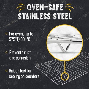 Checkered Chef Cooling Rack for Cooking and Baking - 8” x 11 ¾