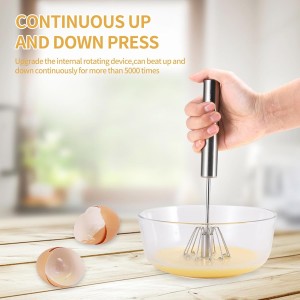 KSENDALO SUS304 Stainless Steel Whisk & Beater Set - Manual & Automatic Handheld Easy Semi-Auto Mixer for Cooking - 12 & 14inch Frother Spinner, Mixer & Stirrer for Eggs, Hand, and Milk