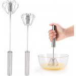 KSENDALO SUS304 Stainless Steel Whisk & Beater Set - Manual & Automatic Handheld Easy Semi-Auto Mixer for Cooking - 12 & 14inch Frother Spinner, Mixer & Stirrer for Eggs, Hand, and Milk