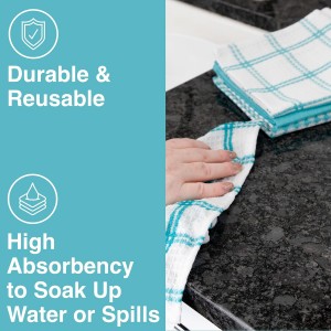 T-Fal Premium Waffle Dish Cloths: Highly Absorbent, Super Soft Long Lasting - 100% Cotton, 12