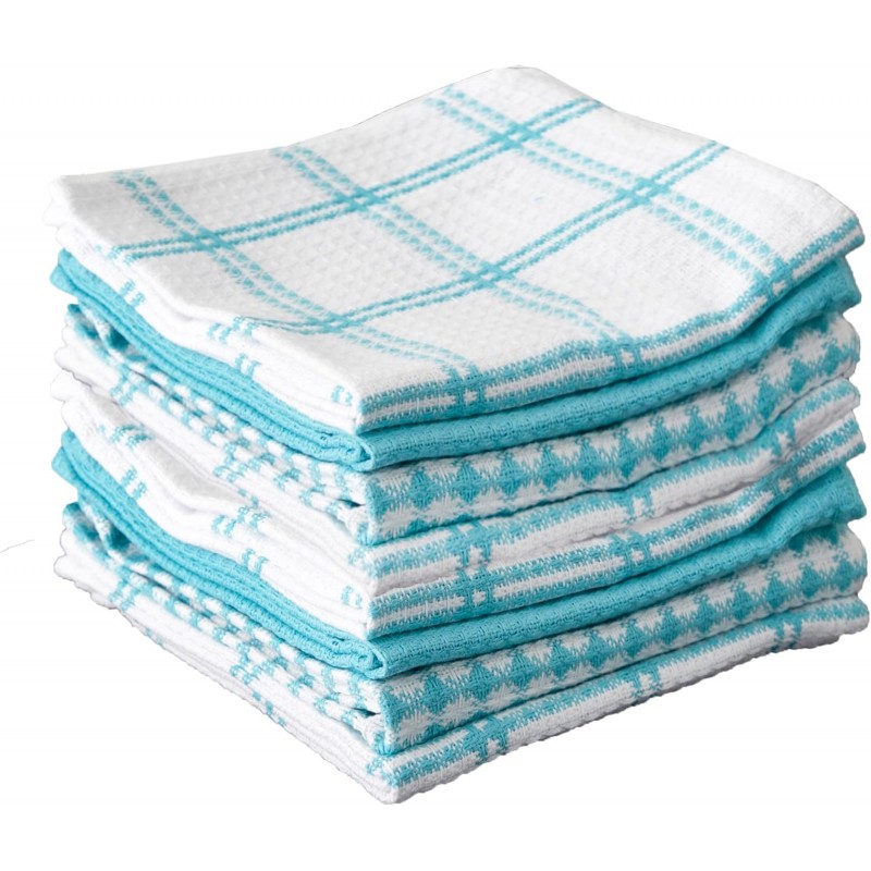 T-Fal Premium Waffle Dish Cloths: Highly Absorbent, Super Soft Long Lasting - 100% Cotton, 12