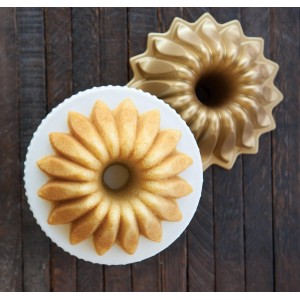 Nordic Ware Lotus Bundt Pan Gold, 5 Cup Capacity