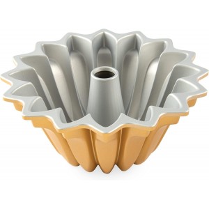 Nordic Ware Lotus Bundt Pan Gold, 5 Cup Capacity