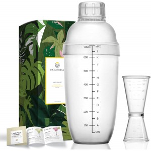 Homestia 2Pcs Plastic Cocktail Shaker wi...