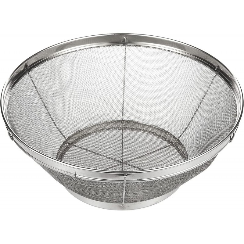 Juvale Stainless Steel Fine Mesh Strainer - Durable Rust-Resistant Mesh Colander - Ergonomic Handle Rice Colander - Ultra-Fine Flour Sifter - Dishwasher Safe with Stable Design - 11 in x 4 in, Silver