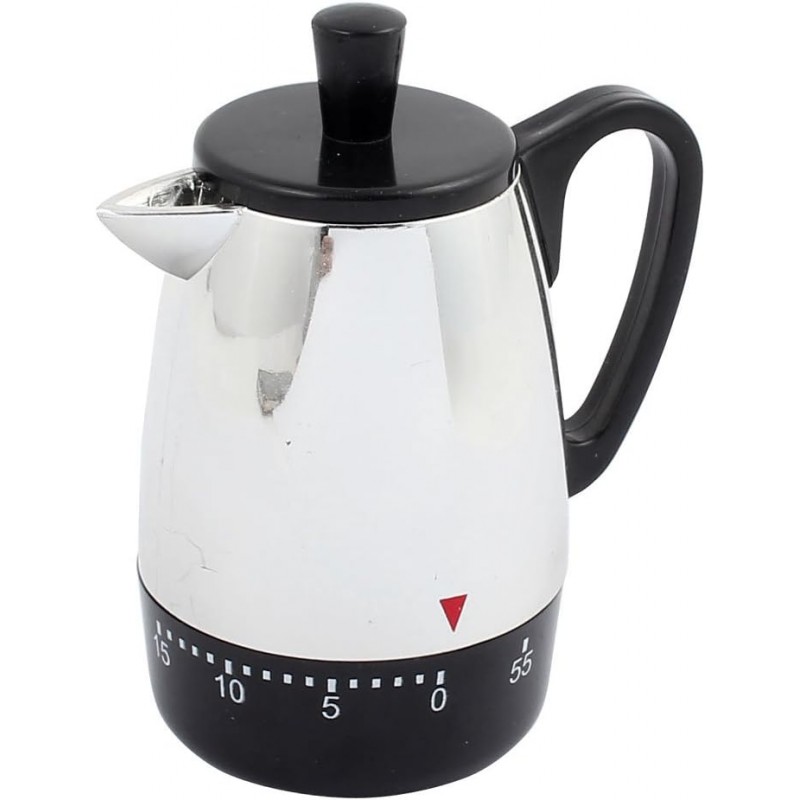 uxcell 4x3.4x2.2-Inch 60 Mins Mechanical Kitchen Time Meter Coffee Pot Design