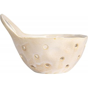 Creative Co-Op Set of 2 Cream Stoneware Colanders
