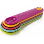 Joie Measuring Spoons, Assorted Colors, Imperial and Metric Measurements, 5-Piece Set