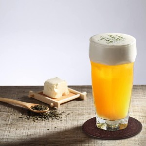 Drink Coasters,PU Leather Bar Beer Beverage Coaster for Drinks Set of 6 with Holder Coasters for Wooden Table Coffee Table Absorbent, Easy Clean Cup Coaster Easter Housewarming Gifts