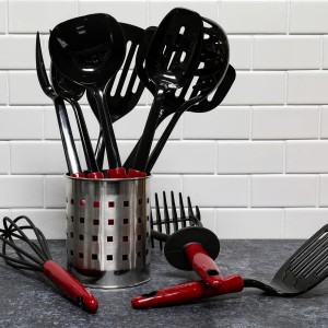 Chef Craft Select Nylon Meat Cooking Fork, 13 inch, Red